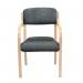 Prague wooden conference chair with double arms - charcoal PRA50001-C