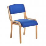 Prague wooden conference chair with no arms - blue PRA50002-B