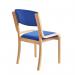 Prague wooden conference chair with no arms - blue PRA50002-B