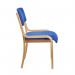 Prague wooden conference chair with no arms - blue PRA50002-B