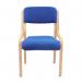 Prague wooden conference chair with no arms - blue PRA50002-B