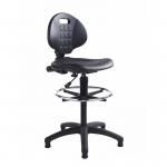 Prema polyurethane industrial operator chair with contoured back support - black PRM300G1