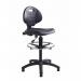 Prema polyurethane industrial operator chair with contoured back support - black PRM300G1