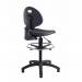 Prema polyurethane industrial operator chair with contoured back support - black PRM300G1