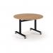 Pro Flip Circular Table 1200 Dia, Black, Beech Top PROFL12C-K-B