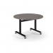 Pro Flip Circular Table 1200 Dia, Black, Grey Oak Top PROFL12C-K-GO