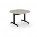 Pro Flip Circular Table 1200 Dia, Black, Light Grey Top PROFL12C-K-LG