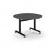 Pro Flip Circular Table 1200 Dia, Black, Onyx Grey Top PROFL12C-K-OG