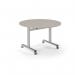 Pro Flip Circular Table 1200 Dia, Silver, Light Grey Top PROFL12C-S-LG