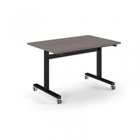 Pro Flip Rectangular Table 1200 x 800, Black Frame, Grey Oak Top PROFL12-K-GO