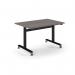 Pro Flip Rectangular Table 1200 x 800, Black Frame, Grey Oak Top PROFL12-K-GO