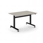Pro Flip Rectangular Table 1200 x 800, Black Frame, Light Grey Top PROFL12-K-LG