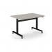 Pro Flip Rectangular Table 1200 x 800, Black Frame, Light Grey Top PROFL12-K-LG