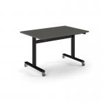 Pro Flip Rectangular Table 1200 x 800, Black Frame, Onyx Grey Top PROFL12-K-OG