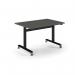 Pro Flip Rectangular Table 1200 x 800, Black Frame, Onyx Grey Top PROFL12-K-OG