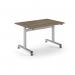 Pro Flip Rectangular Table 1200 x 800, Silver Frame, Nebraska Oak Top PROFL12-S-NO