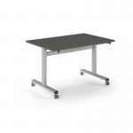 Pro Flip Rectangular Table 1200 x 800, Silver Frame, Onyx Grey Top PROFL12-S-OG