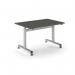 Pro Flip Rectangular Table 1200 x 800, Silver Frame, Onyx Grey Top PROFL12-S-OG