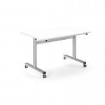 Pro Flip Rectangular Table 1200 x 800, Silver Frame, White Top PROFL12-S-WH