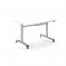 Pro Flip Rectangular Table 1200 x 800, Silver Frame, White Top PROFL12-S-WH