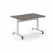 Pro Flip Rectangular Table 1200 x 800, White Frame, Grey Oak Top PROFL12-WH-GO