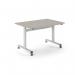 Pro Flip Rectangular Table 1200 x 800, White Frame, Light Grey Top PROFL12-WH-LG