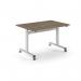 Pro Flip Rectangular Table 1200 x 800, White Frame, Nebraska Oak Top PROFL12-WH-NO