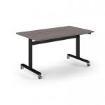 Pro Flip Rectangular Table 1400 x 800, Black Frame, Grey Oak Top PROFL14-K-GO