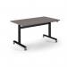Pro Flip Rectangular Table 1400 x 800, Black Frame, Grey Oak Top PROFL14-K-GO