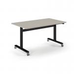 Pro Flip Rectangular Table 1400 x 800, Black Frame, Light Grey Top PROFL14-K-LG