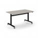 Pro Flip Rectangular Table 1400 x 800, Black Frame, Light Grey Top PROFL14-K-LG