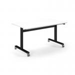 Pro Flip Rectangular Table 1400 x 800, Black Frame, White Top PROFL14-K-WH