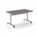 Pro Flip Rectangular Table 1400 x 800, Silver Frame, Grey Oak Top PROFL14-S-GO