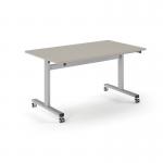 Pro Flip Rectangular Table 1400 x 800, Silver Frame, Light Grey Top PROFL14-S-LG