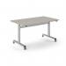Pro Flip Rectangular Table 1400 x 800, Silver Frame, Light Grey Top PROFL14-S-LG