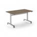 Pro Flip Rectangular Table 1400 x 800, Silver Frame, Nebraska Oak Top PROFL14-S-NO