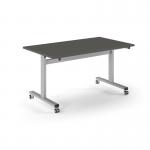 Pro Flip Rectangular Table 1400 x 800, Silver Frame, Onyx Grey Top PROFL14-S-OG