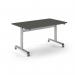 Pro Flip Rectangular Table 1400 x 800, Silver Frame, Onyx Grey Top PROFL14-S-OG