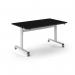 Pro Flip Rectangular Table 1400 x 800, White Frame, Black Top PROFL14-WH-BK