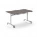 Pro Flip Rectangular Table 1400 x 800, White Frame, Grey Oak Top PROFL14-WH-GO
