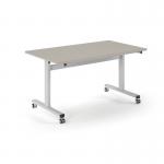 Pro Flip Rectangular Table 1400 x 800, White Frame, Light Grey Top PROFL14-WH-LG