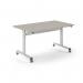 Pro Flip Rectangular Table 1400 x 800, White Frame, Light Grey Top PROFL14-WH-LG