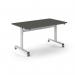 Pro Flip Rectangular Table 1400 x 800, White Frame, Onyx Grey Top PROFL14-WH-OG