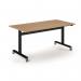 Pro Flip Rectangular Table 1600 x 800, Black Frame, Beech Top PROFL16-K-B