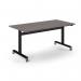 Pro Flip Rectangular Table 1600 x 800, Black Frame, Grey Oak Top PROFL16-K-GO
