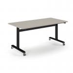 Pro Flip Rectangular Table 1600 x 800, Black Frame, Light Grey Top PROFL16-K-LG