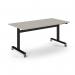 Pro Flip Rectangular Table 1600 x 800, Black Frame, Light Grey Top PROFL16-K-LG