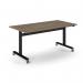 Pro Flip Rectangular Table 1600 x 800, Black Frame, Nebraska Oak Top PROFL16-K-NO