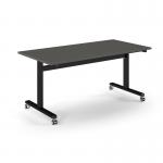 Pro Flip Rectangular Table 1600 x 800, Black Frame, Onyx Grey Top PROFL16-K-OG