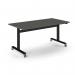 Pro Flip Rectangular Table 1600 x 800, Black Frame, Onyx Grey Top PROFL16-K-OG